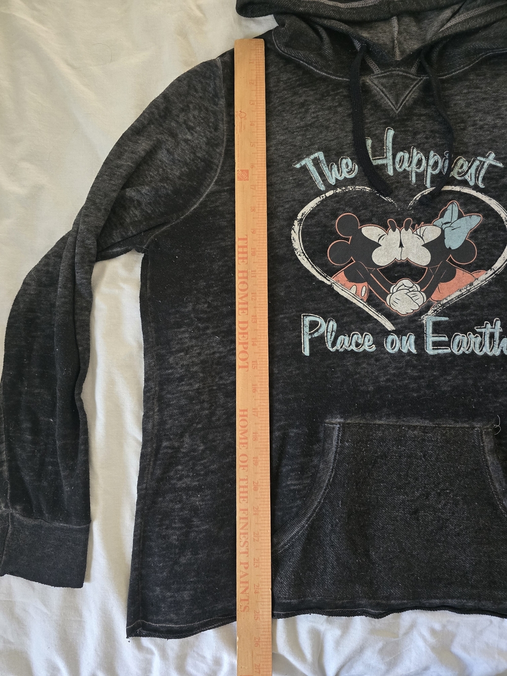 Disney-Inspired Black Hoodie Sweatshirt - The Happiest Place On Earth - Picture 6 of 9
